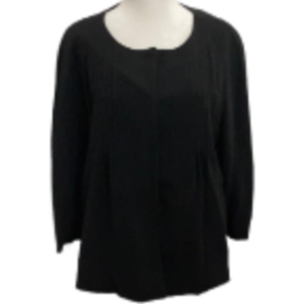 NWT Alfani Vintage Black Milano Chic Lined Pleated Blazer Size 16